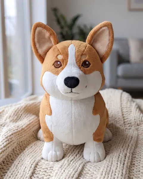Example: Corgi in the Plush Toy style