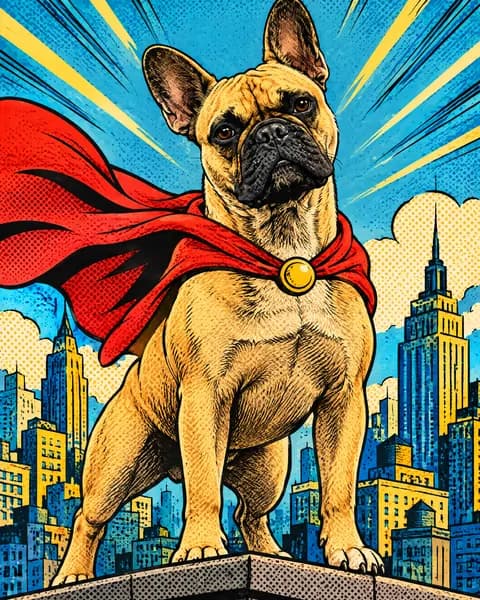Example: a pet in the Comic Hero style