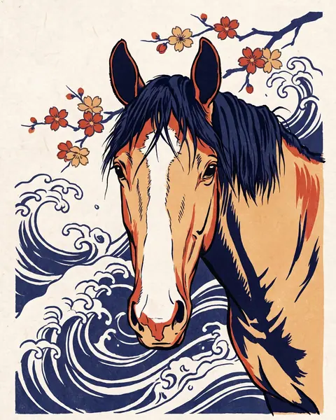 Example: a pet in the Woodblock style